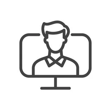 Outline style ui icons online education and training course collection. Vec.. Stock Illustration