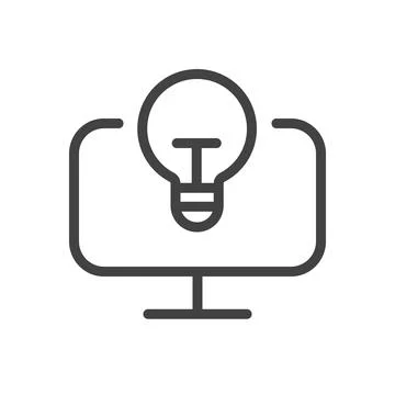 Outline style ui icons online education and training course collection. Vec.. Stock Illustration