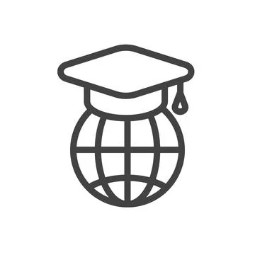 Outline style ui icons online education and training course collection. Vec.. Stock Illustration