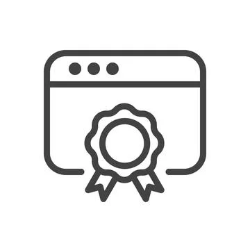 Outline style ui icons online education and training course collection. Vec.. Stock Illustration