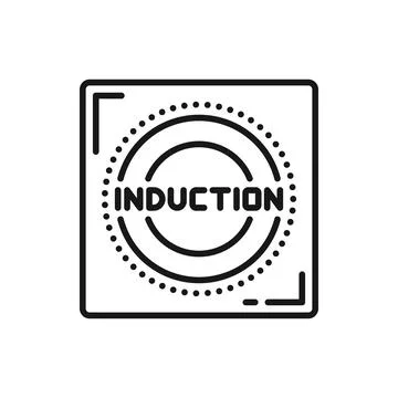 Outline surface for cooking with induction cover Stock Illustration