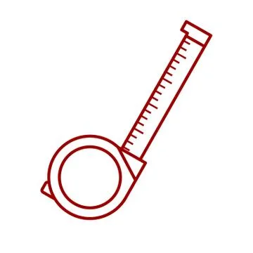 Outline Tape Measure Tool Vector Illustration Graphic Stock Illustration