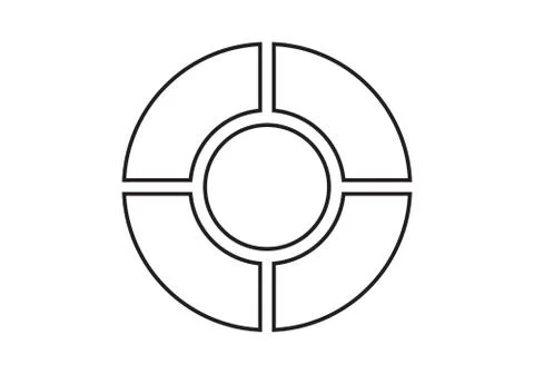 Outline target logo icon vector Stock Illustration
