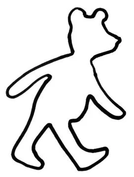 Outline of a teddy bear Ilustração Stock