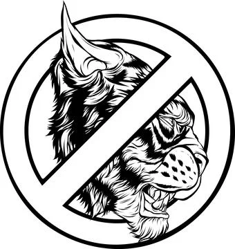 Outline of Tiger head vector illustration design イラスト素材