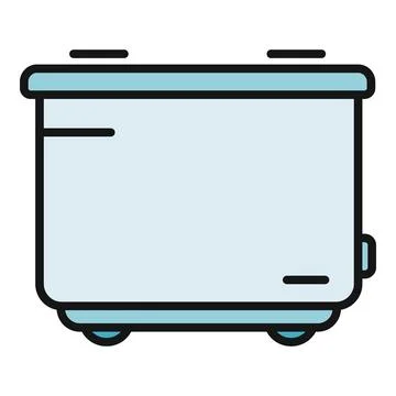 Outline toaster preparing hot crispy bread in kitchen Stock Illustration