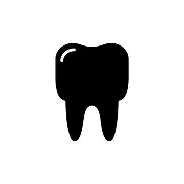 Outline tooth icon vector illustration on white background Stock Illustration