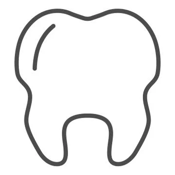 Outline tooth icon vector illustration, health icon, eps 8 Stock Illustration