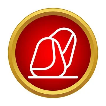 Outline train capsules moving on track icon Stockillustratie