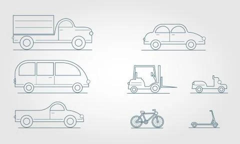 Outline transport Stock Illustration