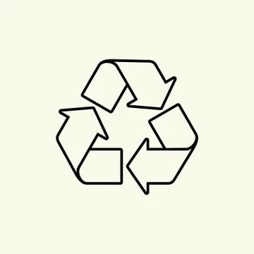 Outline Trash (Reuse, Reduce, Recycle) Illustration Stock Illustration