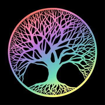 Outline Tree Of Life Stock Illustration