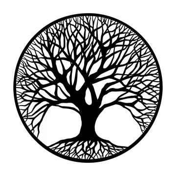 Outline Tree Of Life Stock Illustration