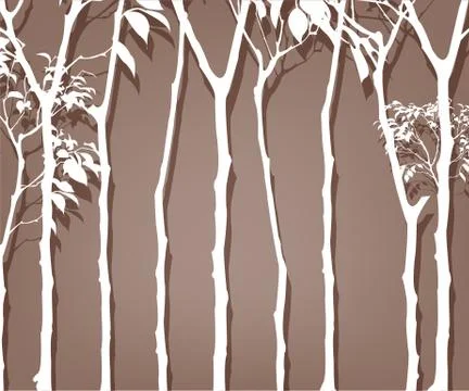The outline of an trees Stock Illustration