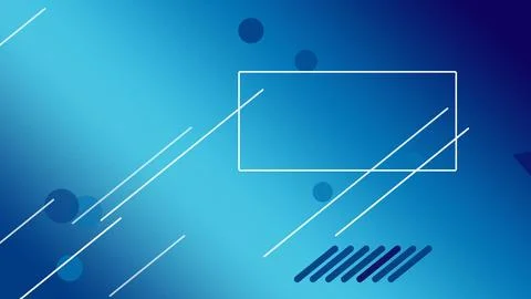 An outline UI rectangle floats amid diagonal streak lines and soft circles .. Stock Illustration