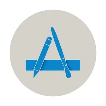 Outline vector apps shop icon for web and mobile in flat Stock Illustration
