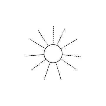 Outline vector fireworks icon isolated on white background. Stock Illustration