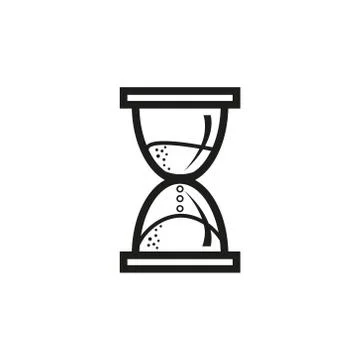 Outline vector hourglass icon Illustrazione stock