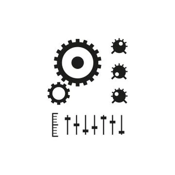 Outline vector icon customization tools Illustrazione stock