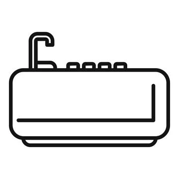 Outline vector icon of a keyboard Stock Illustration