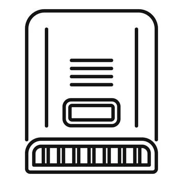 Outline vector icon of a retro floppy disk Ilustración de archivo