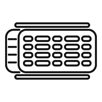 Outline vector illustration of computer keyboard 스톡 일러스트