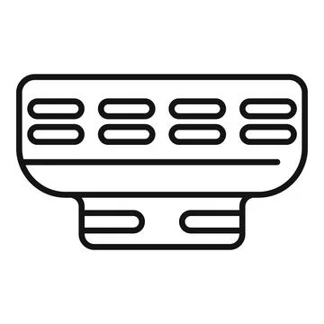 Outline vector illustration of a ram memory module Stock Illustration