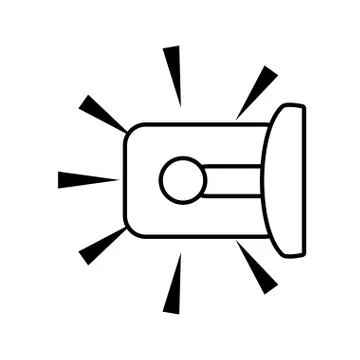 Outline warning alarm alert security イラスト素材