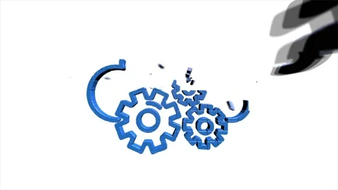 Outline web 3D pixel icons. Construction and home repair tools, building. Work Stock Footage 153873165