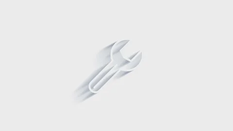 Outline web 3D shadow icons. Construction and home repair tools, building. Work Stock Footage 153795241