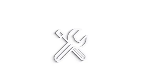 Outline web 3D shadow icons. Construction and home repair tools, building. Work 库存影片 153815815