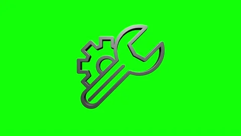 Outline web 3D silver icons. Construction and home repair tools, building. Work Stock Footage 153819738