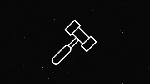 Outline web glitch icons. Construction tools, building. Work safety. Motion Видео 153834353