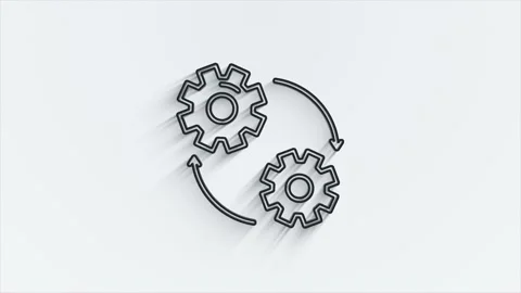 Outline web line shadow icons. Construction tools, building. Work safety. Motion Vídeo Stock 153861683
