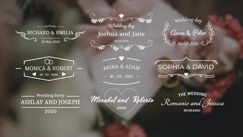 Outline Wedding Titles MOGRT  After Effects	Stock