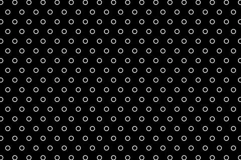 Outline white circles on black background pattern Stockillustratie