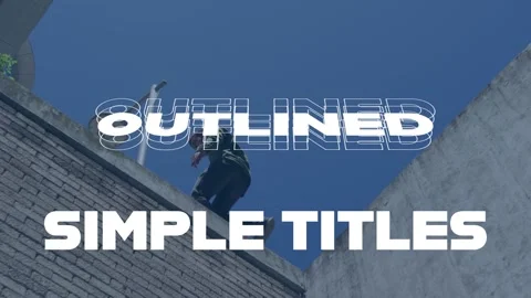 Outlined 3D Stacked Titles Stock After Effects