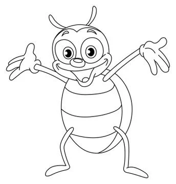 Outlined beetle Stock Illustration