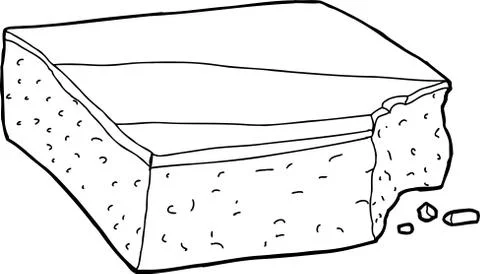Outlined Bitten Brownie 스톡 일러스트