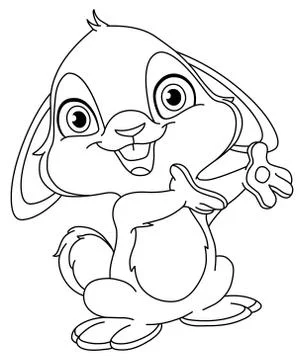 Outlined bunny Stock Illustration