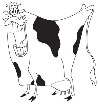 Outlined cow Stock Illustration