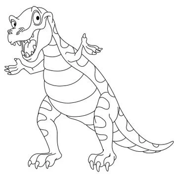 Outlined dinosaur Stock Illustration