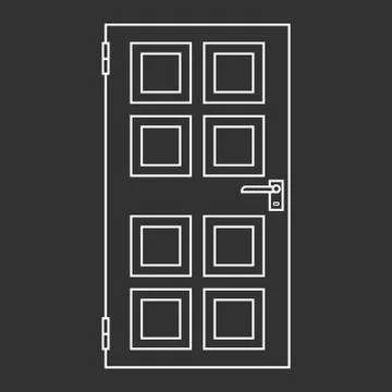 Outlined door illustration Stock Illustration