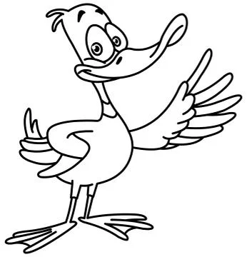 Outlined duck Stock Illustration