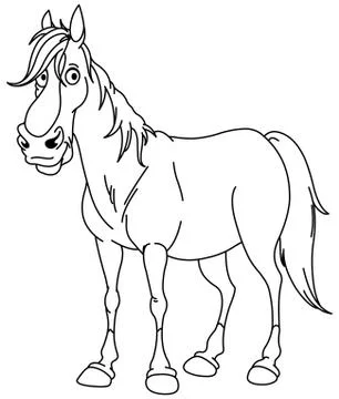 Outlined horse Stock Illustration