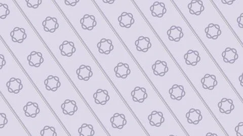 Outlined interlocking rosettes and fine diagonal bands form a balanced repe.. Stock Illustration