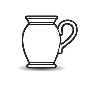 Outlined jug Stock Illustration