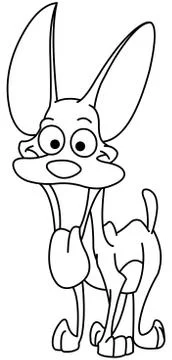 Outlined miniature pinscher Stock Illustration