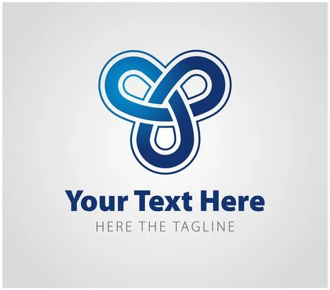 Outlined mobius loop of three loops Maritime ready logo Propeller Road junction Stock Illustration