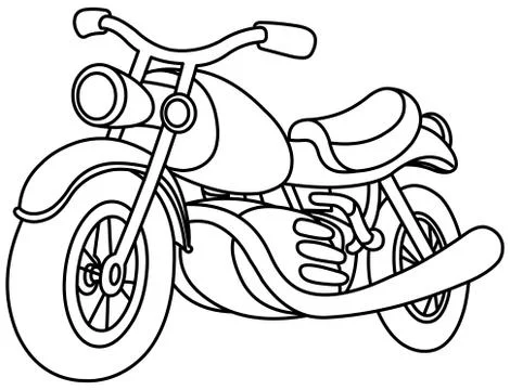 Outlined motorcycle Stock Illustration